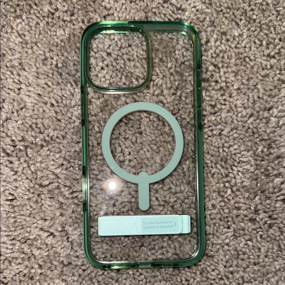 iPhone 16 Pro Max Zagg Green Case w/kickstand
